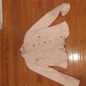 I am selling a baby pink white house black market jacket. Size=00